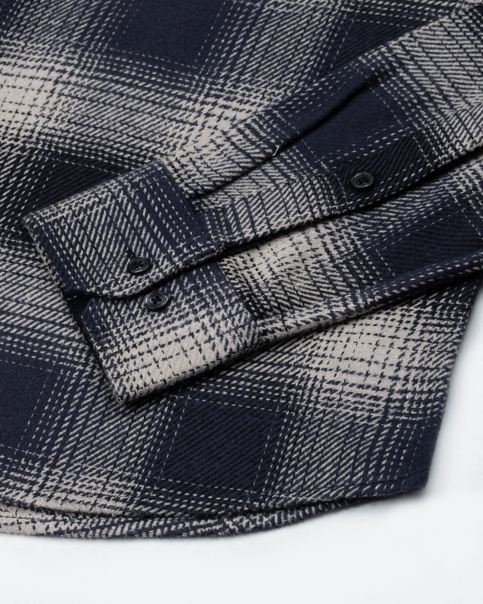Venzia Black And Navy Check Heavy Cotton Shirt - John Ellies
