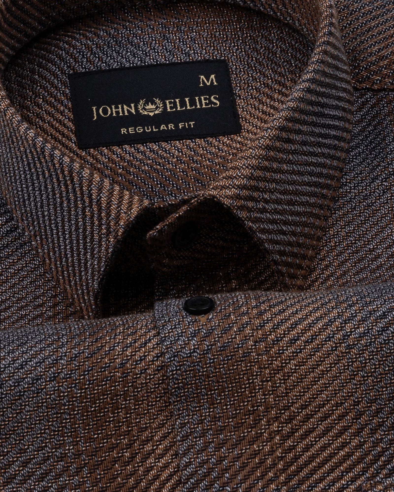 Venzia Brown Check Heavy Cotton Shirt - John Ellies