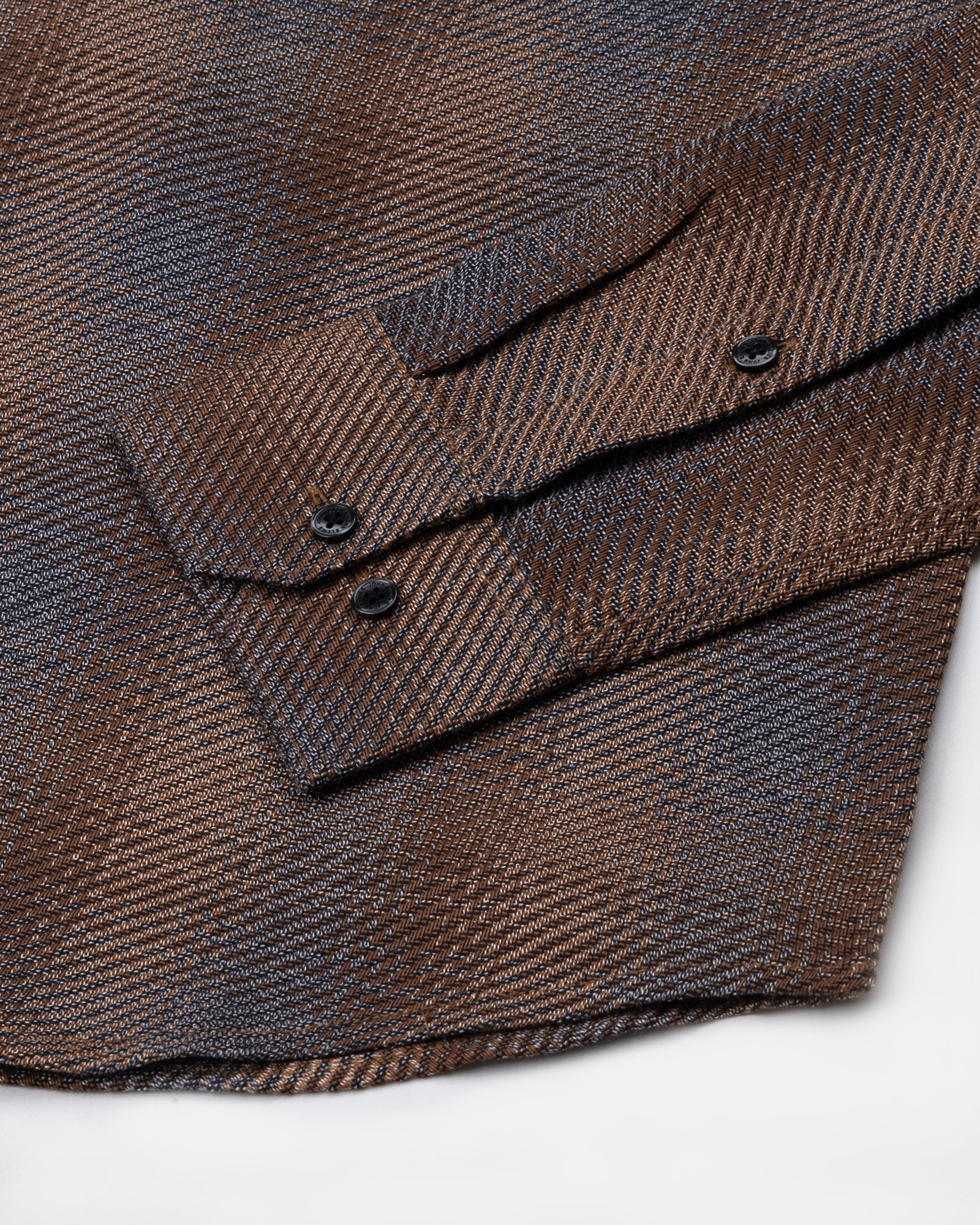 Venzia Brown Check Heavy Cotton Shirt - John Ellies