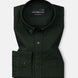 Ainsley Dark Green Plain Button Down Cotton Shirt - John Ellies