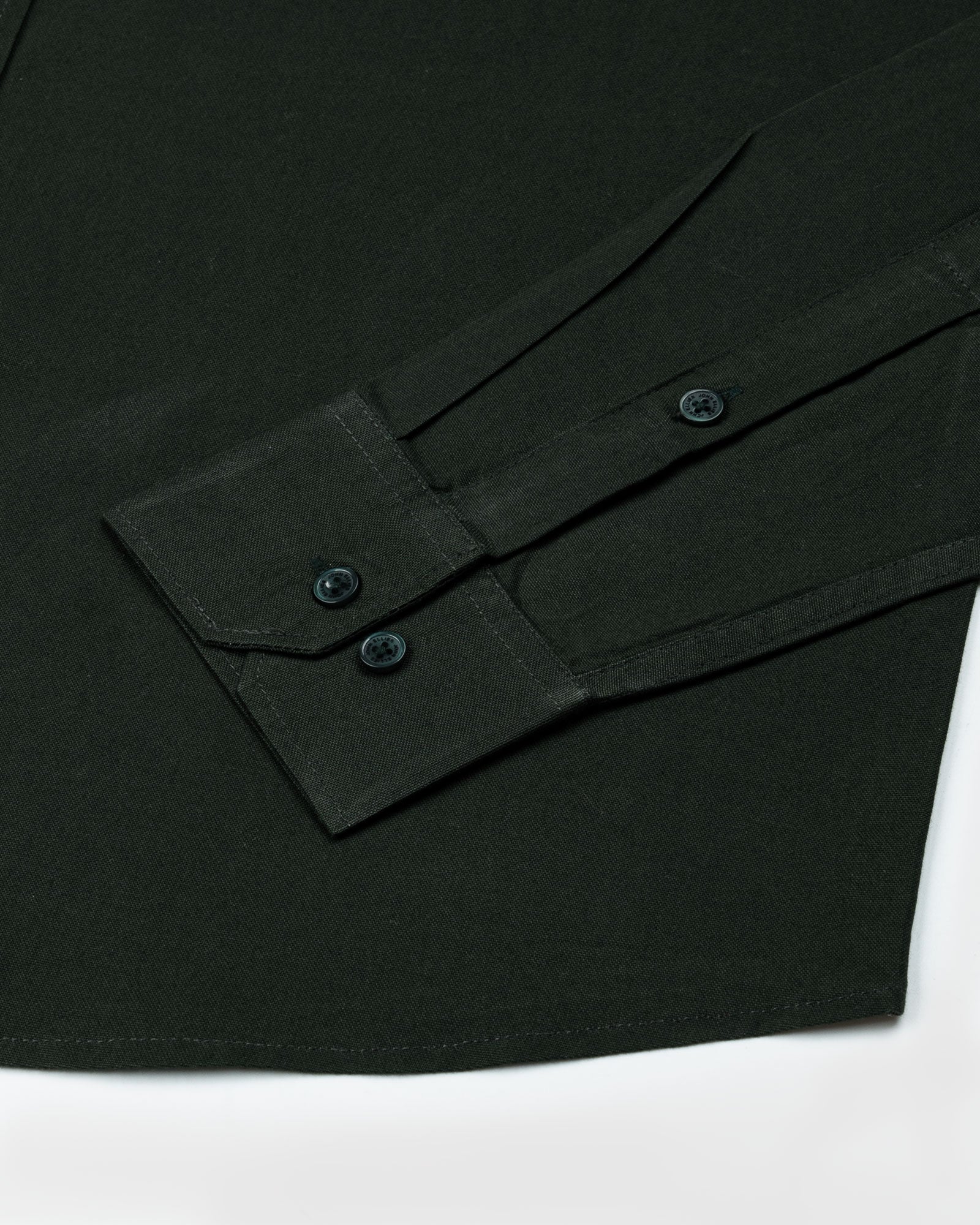 Ainsley Dark Green Plain Button Down Cotton Shirt - John Ellies