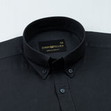 Ainsley Charcoal Grey Plain Button Down Cotton Shirt - John Ellies