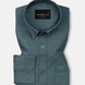 Ainsley Slate Teal Plain Button Down Cotton Shirt - John Ellies