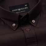 Ainsley Brown Plain Button Down Cotton Shirt - John Ellies