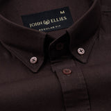 Ainsley Brown Plain Button Down Cotton Shirt - John Ellies