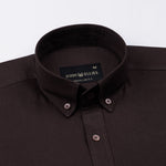 Ainsley Brown Plain Button Down Cotton Shirt - John Ellies