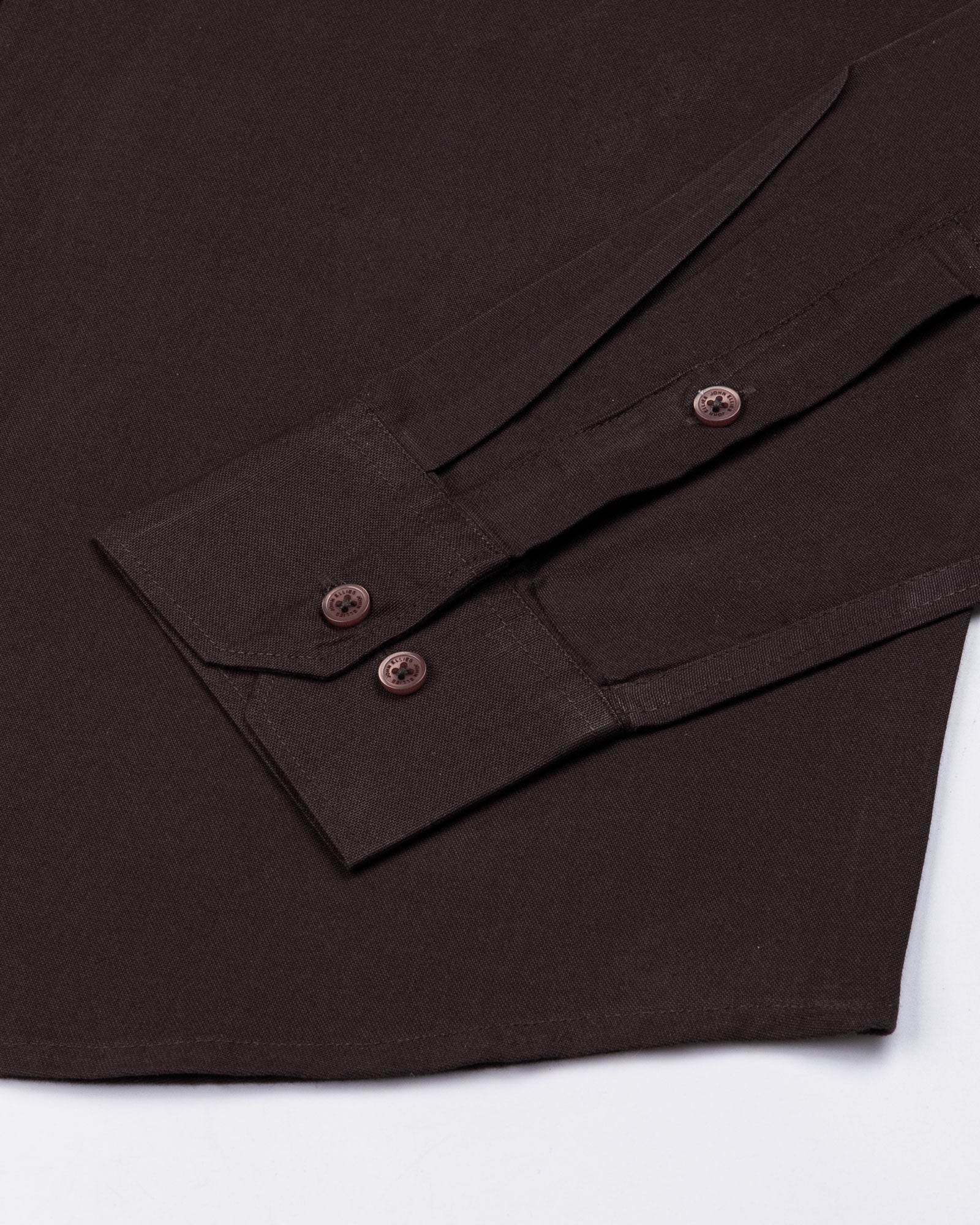 Ainsley Brown Plain Button Down Cotton Shirt - John Ellies