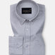 Ainsley Silver Plain Button Down Cotton Shirt - John Ellies