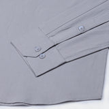 Ainsley Silver Plain Button Down Cotton Shirt - John Ellies