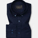 Ainsley Navy Blue Plain Button Down Cotton Shirt - John Ellies