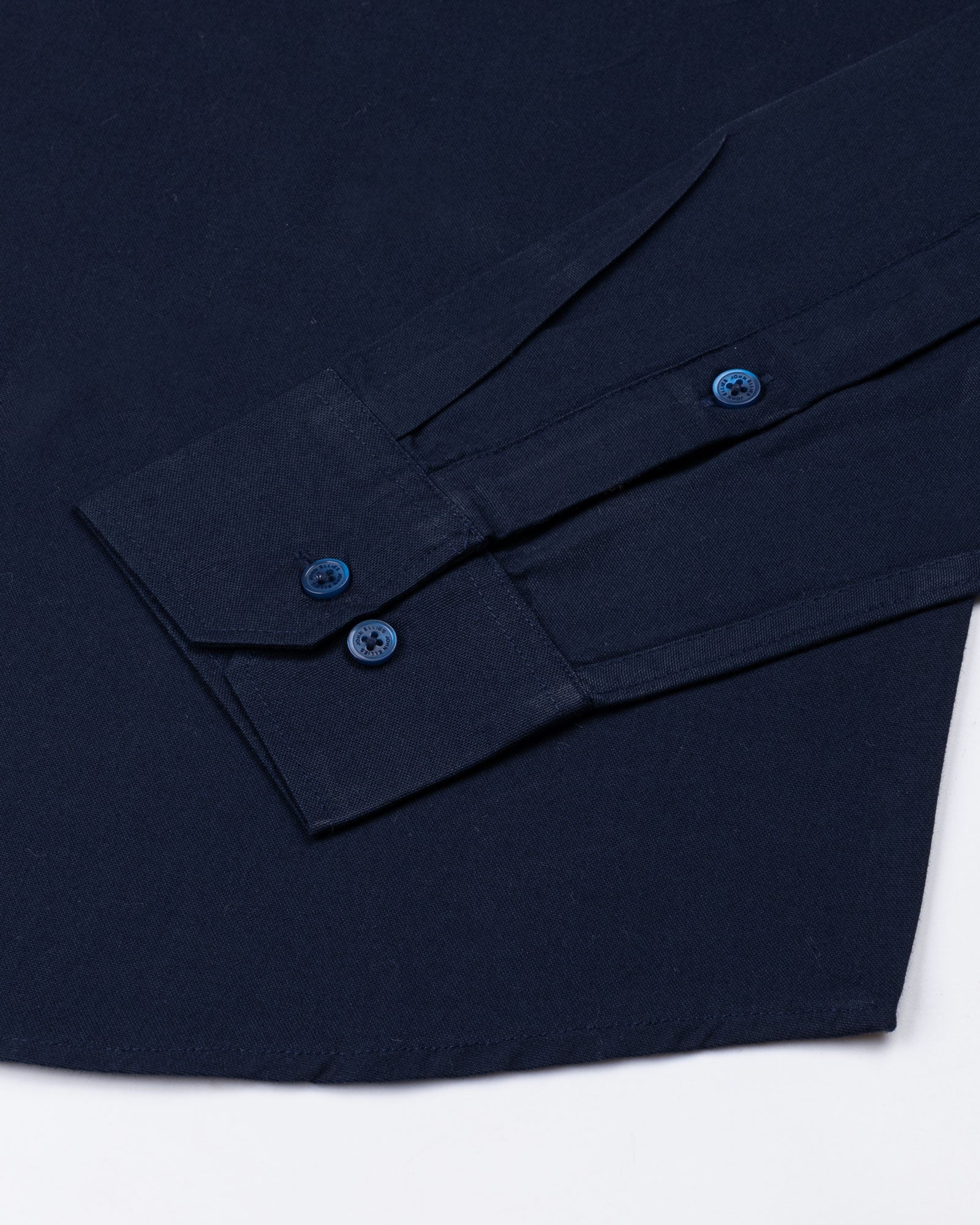 Ainsley Navy Blue Plain Button Down Cotton Shirt - John Ellies