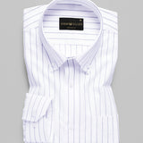 Navy Stripe Premium Cotton Men's Formal Shirt