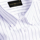 Navy Stripe Premium Cotton Men's Formal Shirt