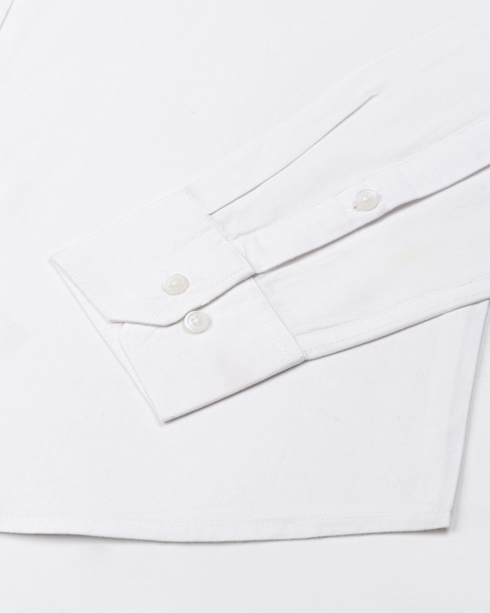 Ainsley White Plain Button Down Cotton Shirt - John Ellies