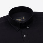 Ainsley Black Plain Button Down Cotton Shirt - John Ellies