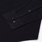 Ainsley Black Plain Button Down Cotton Shirt - John Ellies