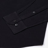 Ainsley Black Plain Button Down Cotton Shirt - John Ellies