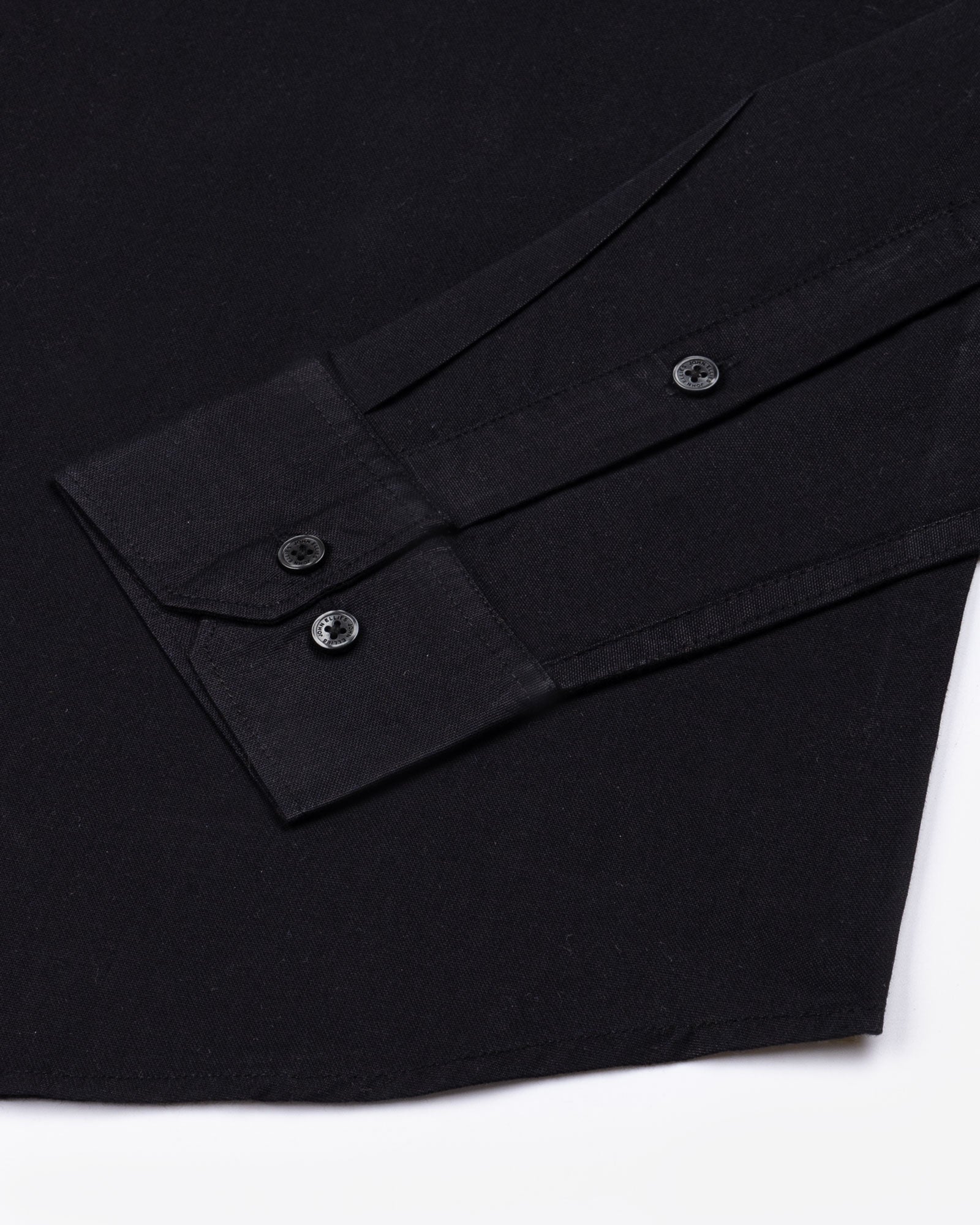 Ainsley Black Plain Button Down Cotton Shirt - John Ellies