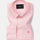 Wexford Orange Stripes Oxford Cotton Shirt - John Ellies