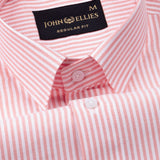 Wexford Orange Stripes Oxford Cotton Shirt - John Ellies