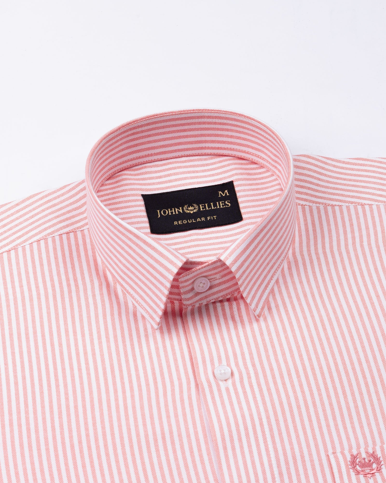 Wexford Orange Stripes Oxford Cotton Shirt - John Ellies