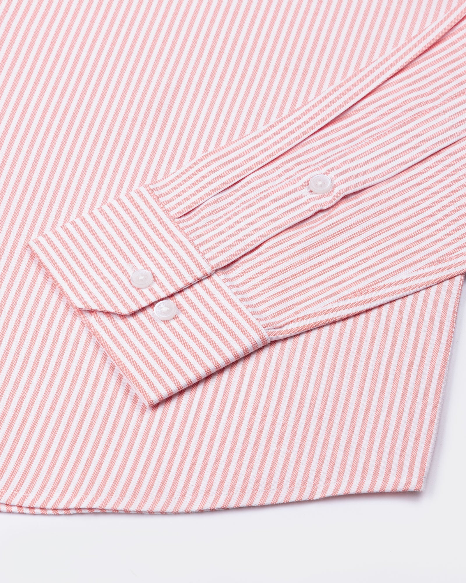 Wexford Orange Stripes Oxford Cotton Shirt - John Ellies