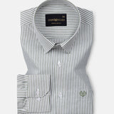 Wexford Green Stripes Oxford Cotton Shirt - John Ellies