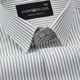 Wexford Green Stripes Oxford Cotton Shirt - John Ellies