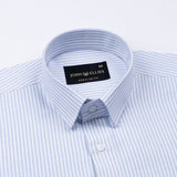 Wexford Sky Blue Stripes Oxford Cotton Shirt - John Ellies