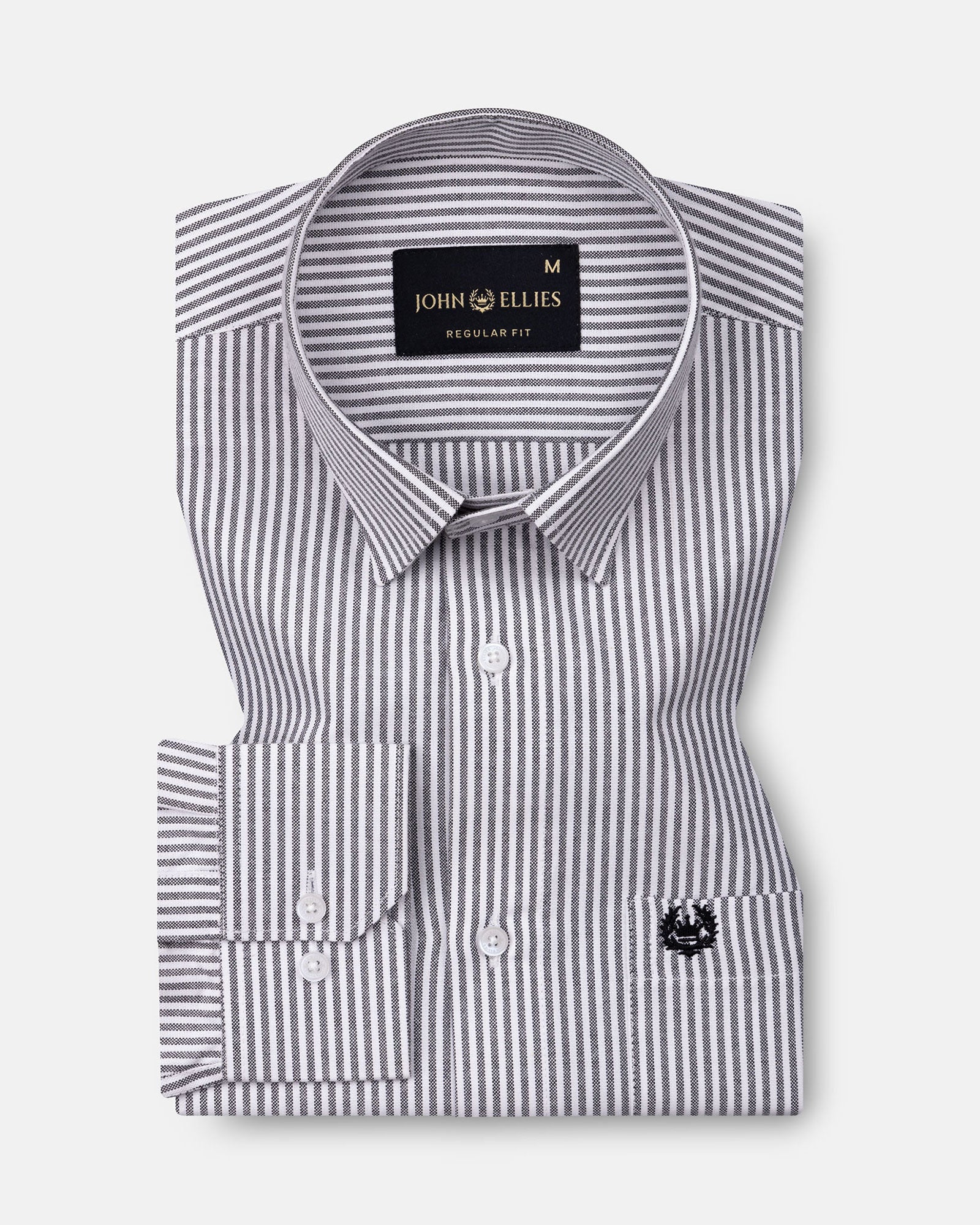 Wexford Black Stripes Oxford Cotton Shirt - John Ellies