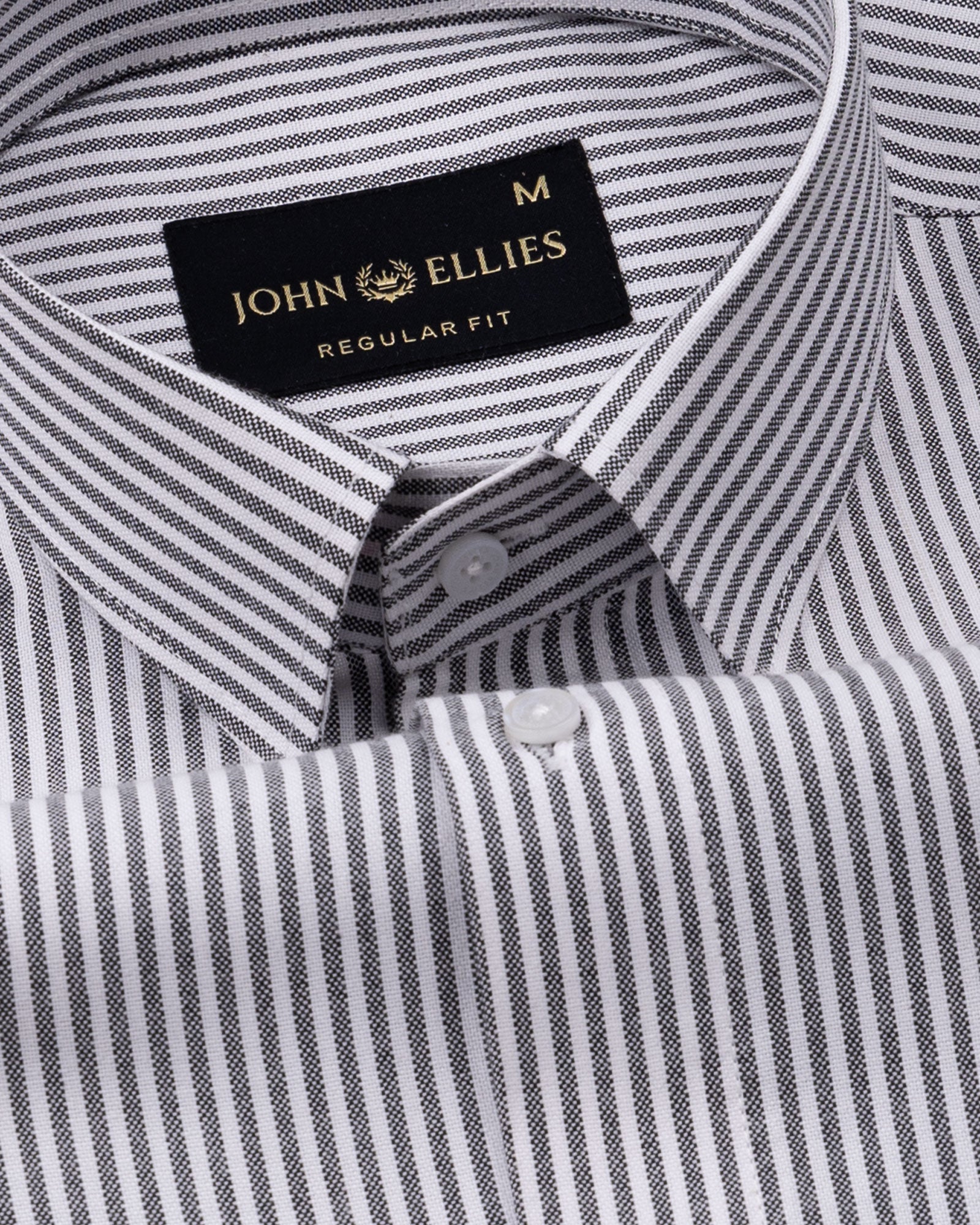 Wexford Black Stripes Oxford Cotton Shirt - John Ellies