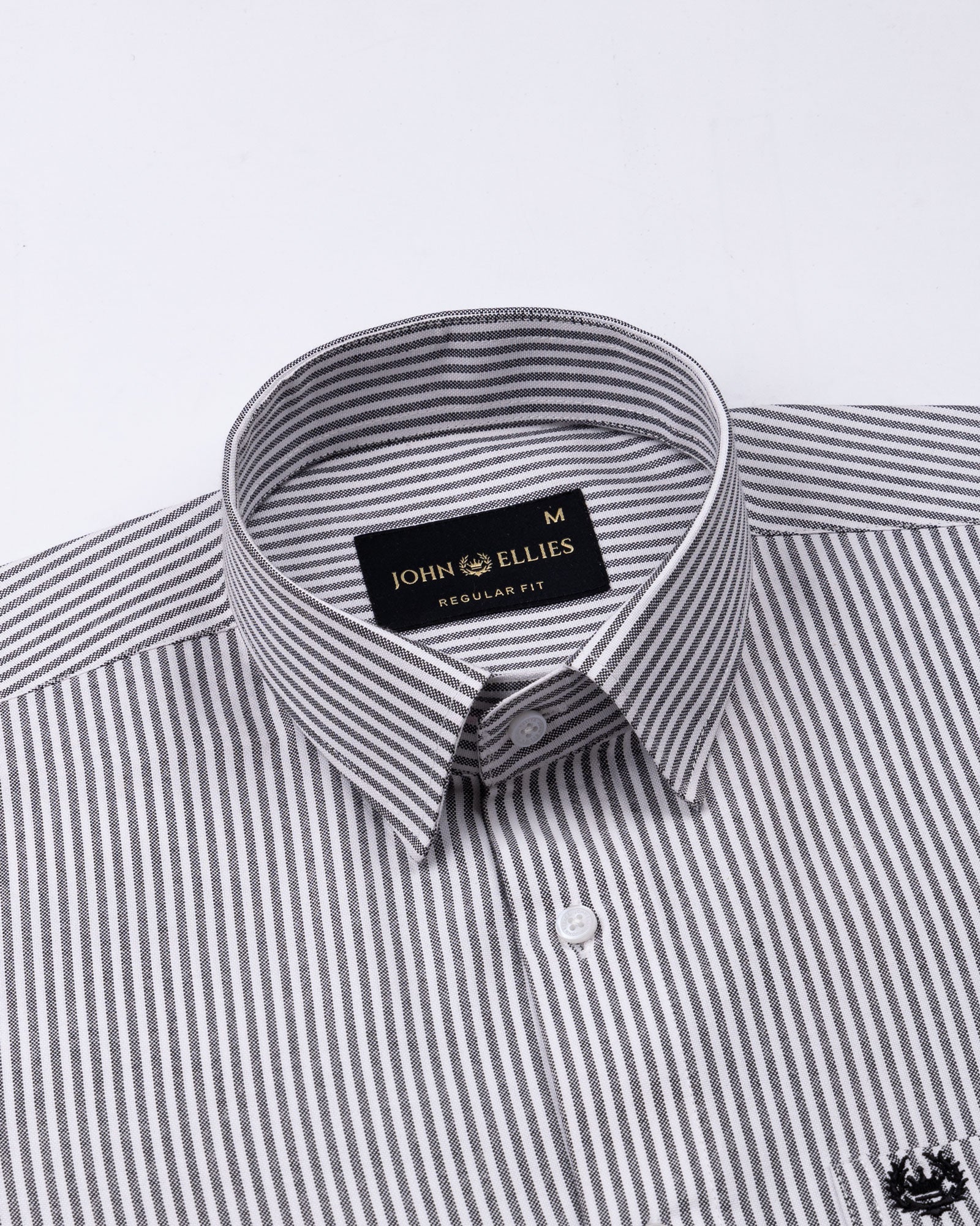 Wexford Black Stripes Oxford Cotton Shirt - John Ellies