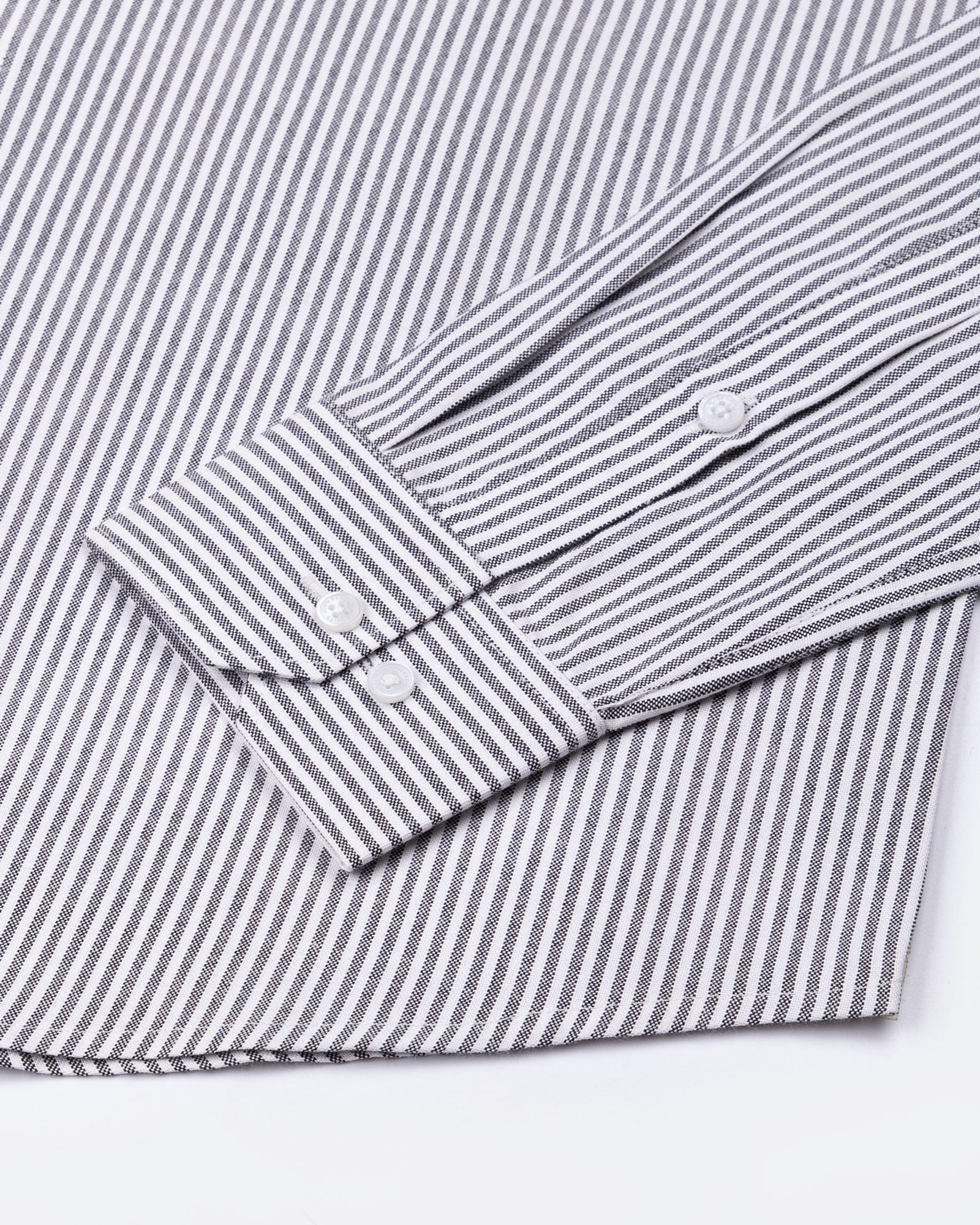 Wexford Black Stripes Oxford Cotton Shirt - John Ellies
