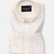 Rance Off White Plain Linen Button Down Shirt - John Ellies