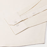 Rance Off White Plain Linen Button Down Shirt - John Ellies
