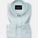 Rance Cyan Plain Linen Button Down Shirt - John Ellies