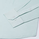 Rance Cyan Plain Linen Button Down Shirt - John Ellies