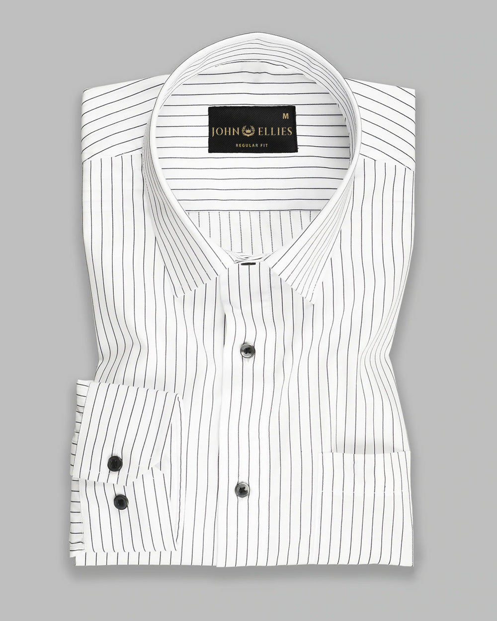 Buy Black Stripe On White Premium Cotton Mens Formal Shirt | happydaybutchery.com Fashion Store Buy Black Stripe On White Premium Cotton Mens Formal Shirt | happydaybutchery.com Fashion Store