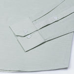 Rance Mist Green Plain Linen Button Down Shirt - John Ellies