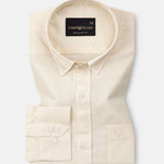 Rance Light Yellow Plain Linen Button Down Shirt - John Ellies