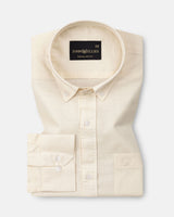 Rance Light Yellow Plain Linen Button Down Shirt