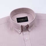 Rance Dusty Pink Plain Linen Button Down Shirt - John Ellies