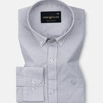 Rance Silver Plain Linen Button Down Shirt - John Ellies