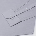 Rance Silver Plain Linen Button Down Shirt - John Ellies