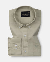 Rance Olive Plain Linen Button Down Shirt