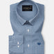 Harmes Ocean Blue Check Oxford Cotton Shirt - John Ellies