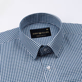 Harmes Ocean Blue Check Oxford Cotton Shirt - John Ellies