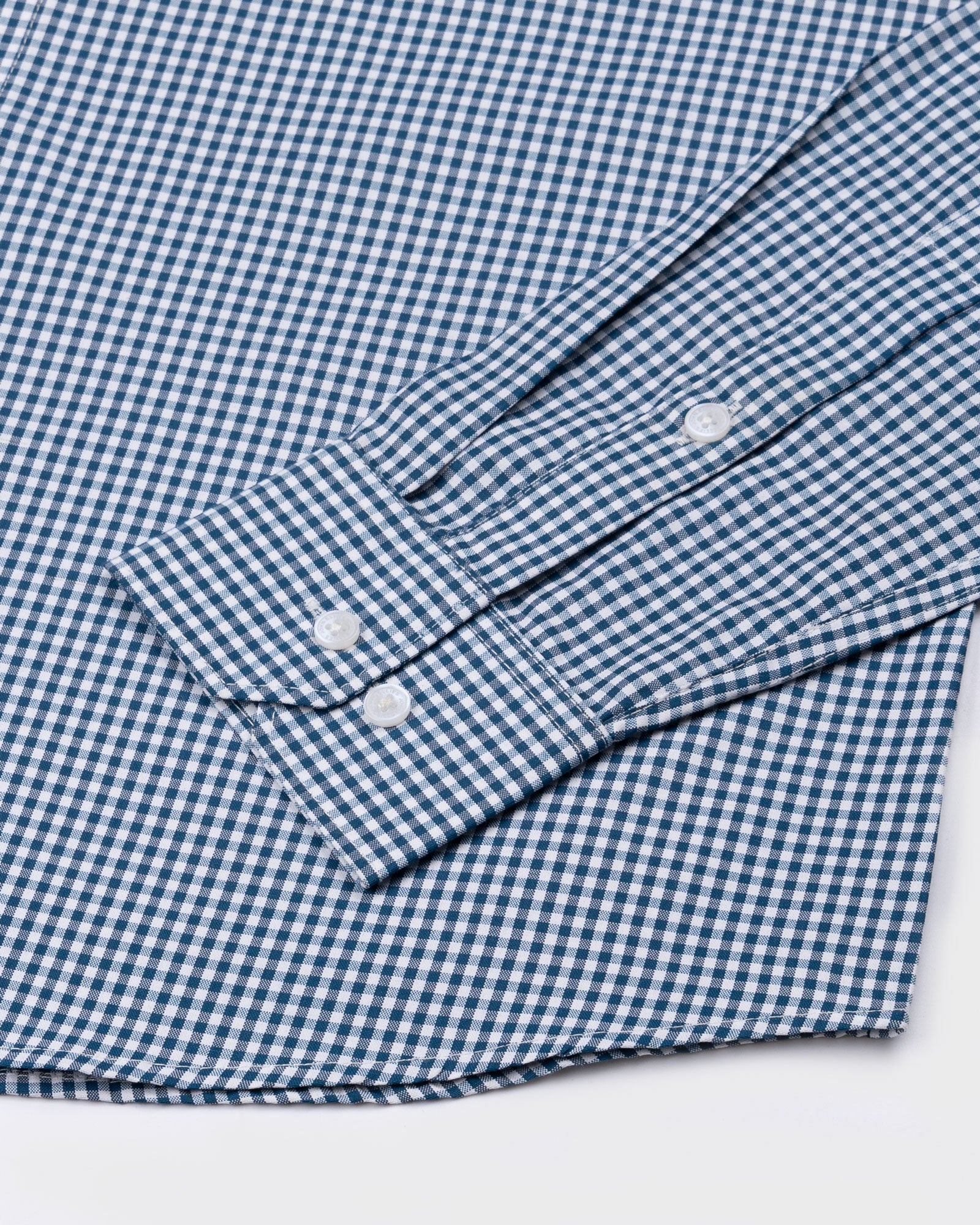 Harmes Ocean Blue Check Oxford Cotton Shirt - John Ellies