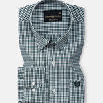 Harmes Green Check Oxford Cotton Shirt - John Ellies