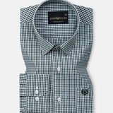 Harmes Green Check Oxford Cotton Shirt - John Ellies